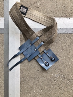Belt, leather leftovers from fashion houses, unique piece / 2017