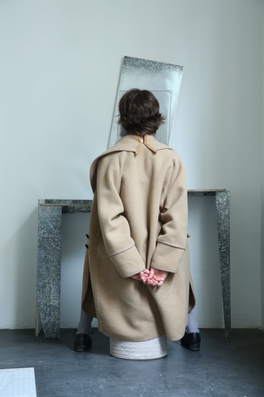Manteau en couverture de cheval en laine, pièce unique / 2012