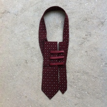 Tie Plastron, silk from vintage tie, unique piece / 2016